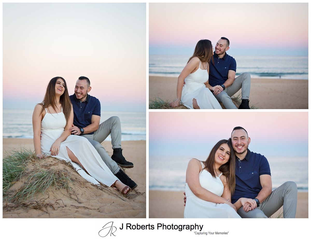 Engagement Portrait Photography Sydney during golden hour at North Narrabeen Rockpool